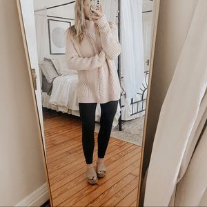 Lululemon Pink Bring The Cozy Cotton Turtleneck Sweater